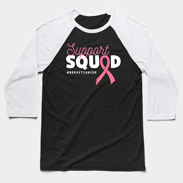Breast Cancer Awareness Pink Ribbon Baseball T-Shirt by JB.Collection